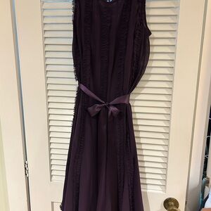 Adrianna Papell Deep Purple Midi Dress